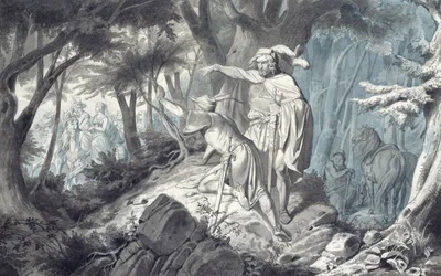 Tristan en Kadin Bekijken Stiekem Isolde tijdens het Rijden